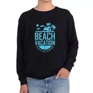 기모맨투맨 해변 휴가 여름을 즐기자 BEACH VACA그림 다양한 색상