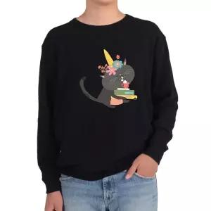 기모맨투맨 고양이 꽃 독서 카푸치노 책 읽는 고양이그림 다양한