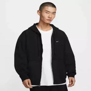 나이키 솔로 스우시 풀집 플리스 후디 M - 블랙 화이트 HV1085-010 5735260