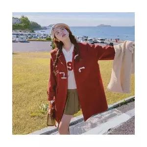 여성 모직코트 가을 하프 코트 우드 모직 OP3