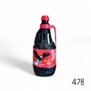 WL 천우식품 보라매 우스타소스 1.8L X 4개 스테이크 오므라이스 바베큐소스 우스터소스