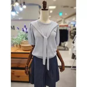 [스테파니] 자수 레터링 케이프 니트 A25SW5232
