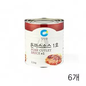 WL 대상 청정원 돈까스소스 1호 3.3Kg X 6개 대용량 돈가스소스 식당용 식자재 양념소스