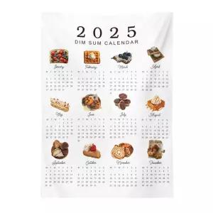 2025 새해 달력 캘린더 커피 패브릭 신년 홈데코 선물 포스터 인쇄 맞춤 단체 사은품 인쇄벽