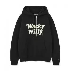 매장정품 와키윌리 WACKY WILLY 타이포 부클 기모 후드 블랙 MG2404HD11BK 727895