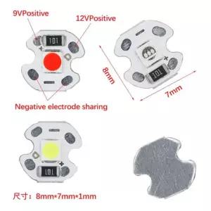 저전압 12v 램프 보드, 밀 귀 램프, 리드 1w DC 10MM 광원 빨간색/녹색/파란색 10MM Blue light