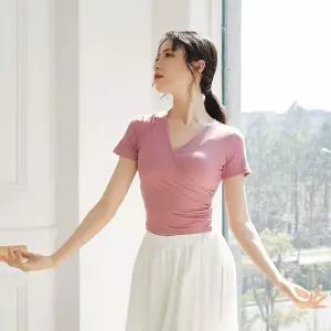 여성 무용 의상 공연 상의 연습복 하의 반팔
