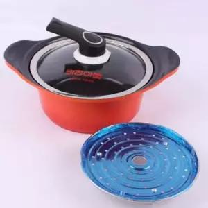 키친아트 통주물 양수냄비S20cm 곰솥 찜기 세라믹 코팅 고급