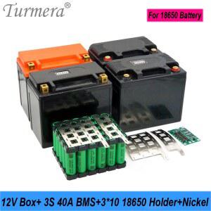 건전지케이스 TURMERA 12V 30AH 35AH 오토바이 40A 18650 니켈 배터리 홀더 납땜 교체 BMS 3S 납산 3X10 보관함