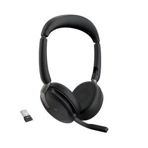 JABRA EVOLVE2 65 스테레오 무선 헤드셋 FLEX 캔슬링 CL 노이즈 블루투스