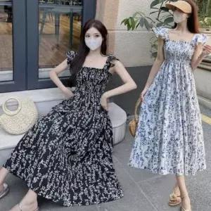 [SBD] 여름원피스 스퀘어넥 롱원피스 데일리