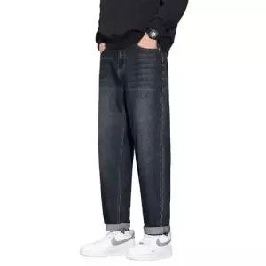 남성용 가을 캐주얼 지금딱 슬림핏 청바지 스키니 미드컷 종아리 일자 OOTD3