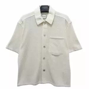 26SS 로고 니티드 반팔 셔츠 화이트 (W261SH31 851W) [당일]
