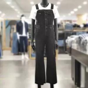 [버커루]여성 흑청 스판 멜빵  슈트 오버롤_DG