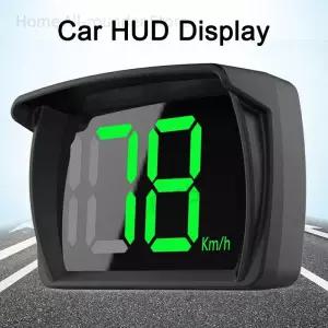 자동차 HUD GPS 속도계 MPH 디지털 헤드업 디스플레이 대형 LED 글꼴 트럭 SUV 오토바이 범용 액세서리