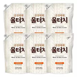 피죤 울터치 프리미엄 중성세제 리필 1300ml X 6개