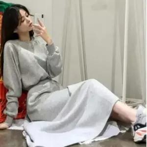 [SBD] A라인 허리밴딩 원피스 롱 여성 플레어 원피스