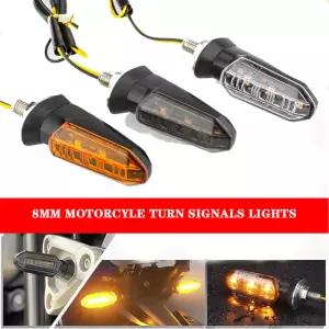 오토바이 LED 회전 신호등 혼다 CBR500R CB500X CRF250L MSX125 12V 모토 표시기에 대 한 8mm 미니
