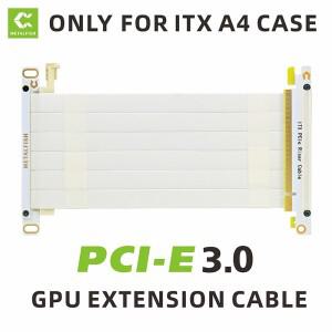 METALFISH 풀 스피드 4.0 PCIe3.0 x16 라이저 케이블 ITX A4 구조 섀시 미니 컴팩트 케이스용 흰색 GPU 연