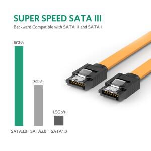 SATA III 케이블, 6Gbps HDD 데이터 SSD, CD 드라이버, 라이터용 3.0 잠금 래치 10 50 100PCS