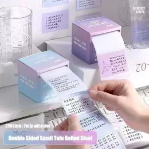 256개/상자 풀아웃 스티커 메모 완전 접착식 찢을 수 있는 8가지 형식 사무실 학생 및 가정용으로
