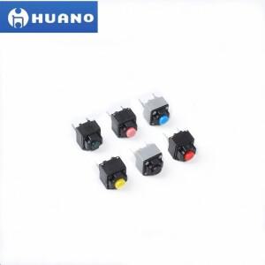 10Pcs - HUANO 6 색 음소거 버튼 스위치 6*6*7.3mm quare 자동 마우스 마이크로는 직사각형 대체 할 수 있