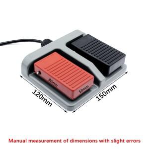 1PCS 풋 스위치 MDFS-65 더블 페달 와이어 3A/220VAC로 셀프 리셋