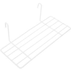 와이어 보관 바구니용 그리드 패널 선반, 스트레이트 디자인, 추가 공간, 흰색, 25x10cm
