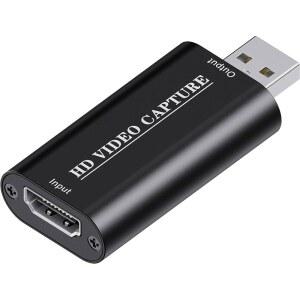 VIXLW 4K HDMI 비디오 캡처 카드, 캠 링크 HDMI에서 USB 2.0 게임 오디오 어댑터, 스트리밍, 교육, 게임, 라이브 방송을 위한 레코드 장치, 컨퍼런스