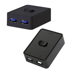 양방향 USB 스위치 2 in 1 Out 컴퓨터 공유 키보드 마우스 USB3.0 1pc