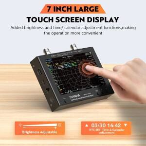 SV4401A 7 인치 터치 LCD, 50KHz-4.4GHz NanoVNA 벡터 네트워크 안테나 분석기, UHF SWR 100db 동적 테스