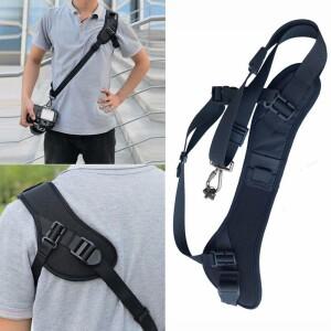포커스 F-1 숄더 카메라 스트랩 고품질 퀵 캐리 스피드 슬링 소프트 벨트 넥 DSLR 블랙