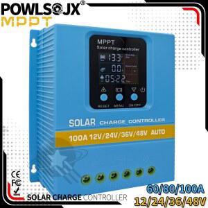 태양광모듈 POWLSOJX MPPT 태양광 충전기 60A80A100A USB 보호 3단계 가로등가정 시스템용 이중