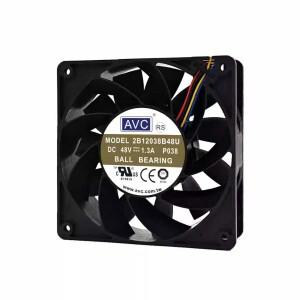 AVC 2B12038B48U -P055 DC 48V 1.3A 12cm 120mm 12038 4선 PWM 서버 인버터 축방향 냉각 팬 쿨러