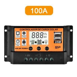 태양광모듈 LCD 디스플레이 타이머 설정이 포함된 충전 EESBAO 12V24V 100A PWM 태양광 10A