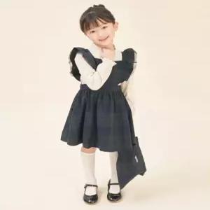 빈폴 키즈 에이프런형 체크 원피스&샤 헤어슈슈&미니 백 3SET 그린 BI5871G01M G