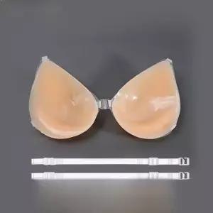 보이지 않는 딥 V 셀프 접착 브라패드 대형 사이즈 모아주는 처짐 방지 물방울 스타일 실리콘 여성용