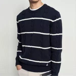 매장정품 BEANPOLE 빈폴 [빈폴] 케이블 스트라이프 니트 - 네이비 (BC6151C10R) 1636896