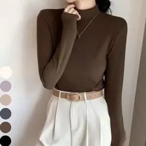 오너클랜 기본 폴라티 데일리 목폴라 여성 이너 슬림핏 반폴라 여성반폴라티 여성목폴라티