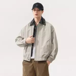 남성 페이크 투피스 빈티지 체크 코트 봄 재킷 SS81Z1A36P 카쥬2