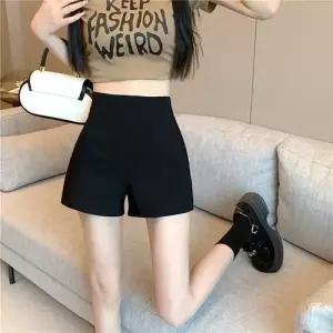 팬츠 여자 방지 안전 정장 하의 스키니 하이웨스트 스판 핫팬츠 반 노출 A라인 BE2