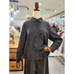 [스테파니] 스웨이드 튤립 셔츠 A25SH5402