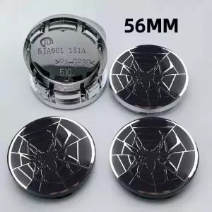 4개입 56mm 범용 자동차 휠 센터 커버 스티커 허브 캡 스파이더 웹