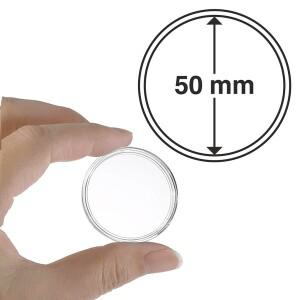 10Pcs 투명 동전 캡슐 케이스 50mm 내경 홀더 컬렉션 용품에 대 한 스토리지 박스