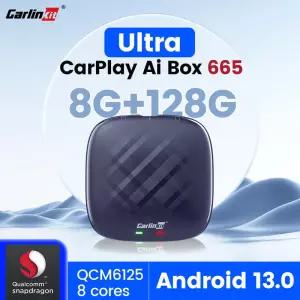 CarlinKit 무선 CarPlay Ai Box 안 3 플러스 QCM625 665 TV 또는 비디오용 4GLTE 자동 자동차 스트리밍