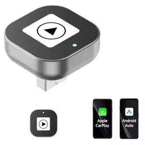 2 in 유선무선 CarPlay 어댑터 플러그 및 자동 연결은 자동차 호환 Android AUTO Phone으로 변환됩니다