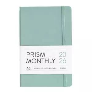 인디고 DM40GP94 다이어리 2026 프리즘 A5 먼슬리 스케줄러 (날짜형 25절 월간) (민트라떼)