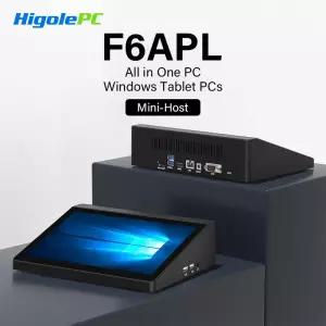 Higole F6APL 0 팬리스 미니 PC 인텔 J3455 윈도우 WiFi5 4GB 2340mAh 4K RS232 RJ45 노트북 데스크탑
