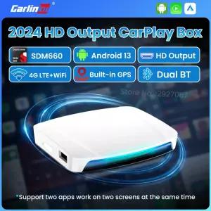 2024 CarlinKit CarPlay Ai TV Box 안 3 SDM660 HD 출력 무선 자동차 자동 하나의 스마트 비디오 스트리밍