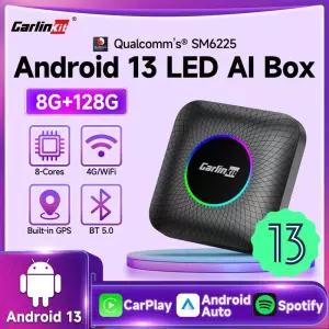 안 3 CarlinKit CarPlay AI Box Qualcomm SM6225 무선 Netflix YouTube FOTA 업그레이드 용 자동 스마트 TV